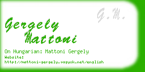 gergely mattoni business card